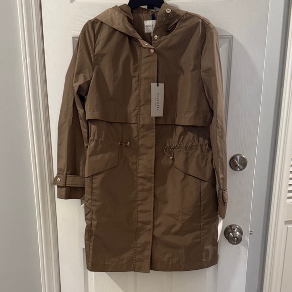 Cole Haan Jackets & Blazers - Cole Haan Hooded Trench Coat in Taupe